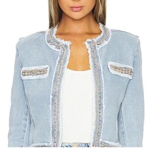 Generation Love Light Blue Jean Jacket with Gold Accents